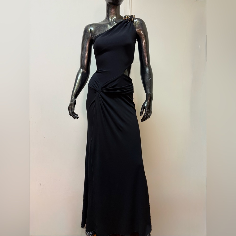 Nicole Bakti One shoulder Dress SIZE XS Cocktail Party Gown